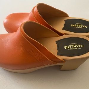Swedish Hasbeens, size 38, color orange